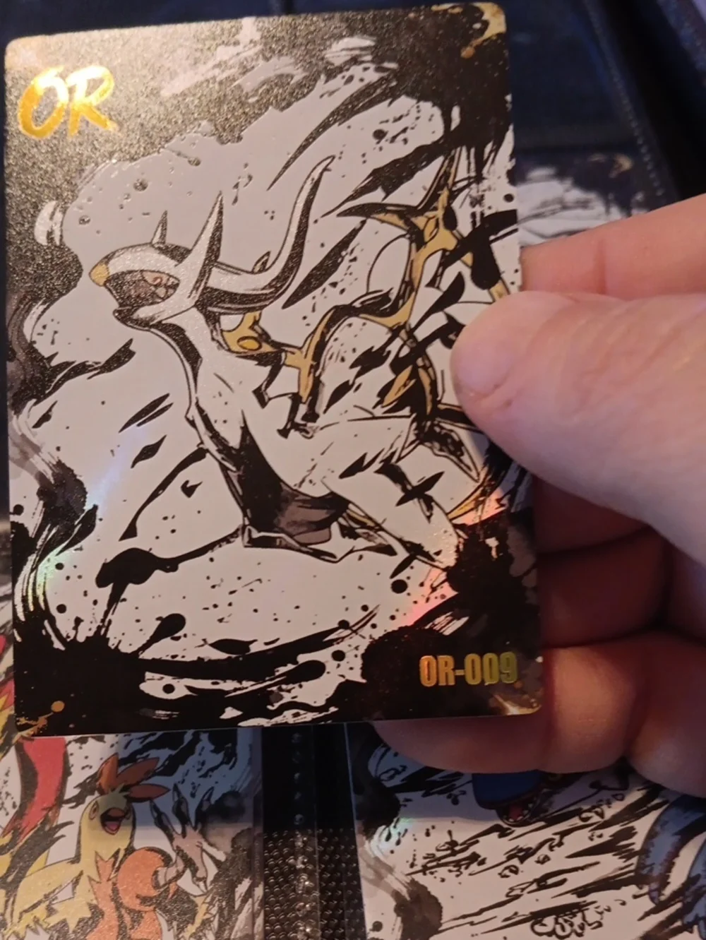 Pokemon OR-009 Black White Gold Holo Trading Card